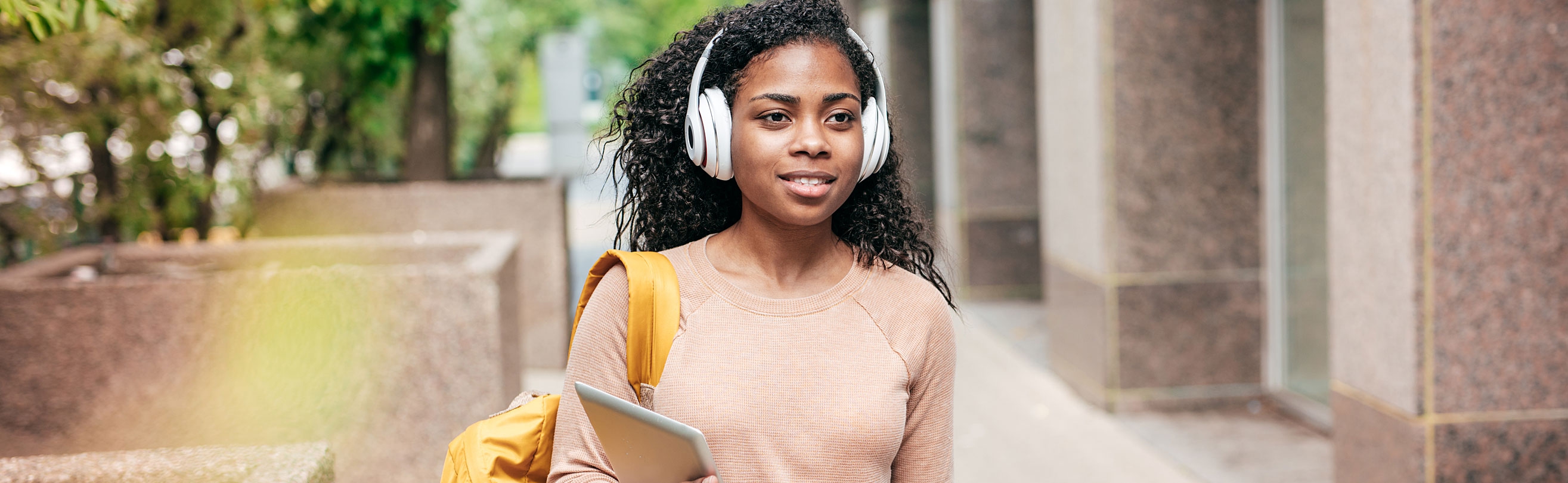 Student with Headphones