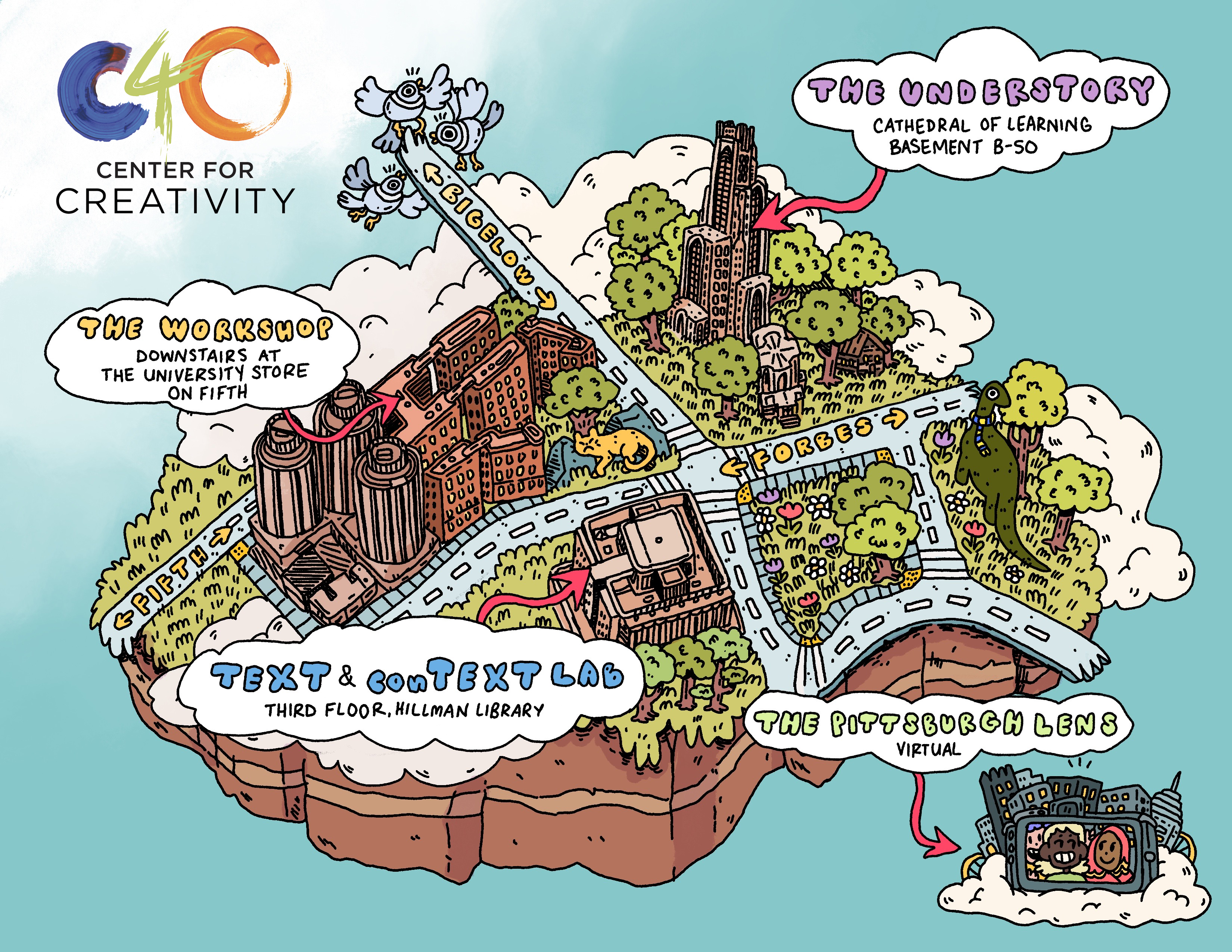 Map of Center for Creativity Locations