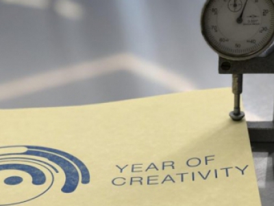 paper gauge with paper reading Year of Creativity